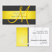 Carte De Visite Customiser cette couleur monogramme/do-it-yourself (Devant / Derrière)