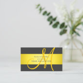 Carte De Visite Customiser cette couleur monogramme/do-it-yourself (Debout devant)