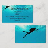 Carte De Visite Customisez cette entreprise de plongée sous-marine (Devant / Derrière)