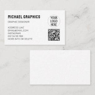 Carte De Visite Customisez le logo de votre entreprise Black White