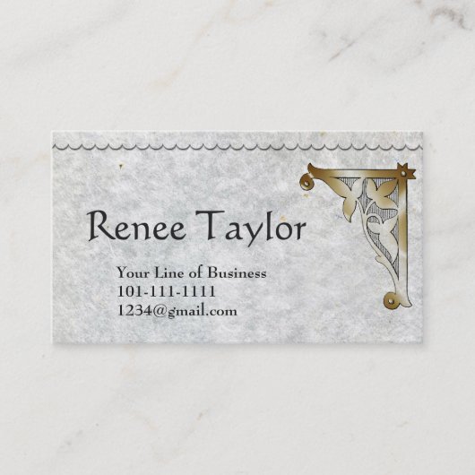 Carte De Visite Customisez le papier de granit de côtés et la (Devant)