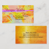 Carte De Visite Customisez les deux côtés d'aquarelle de fiesta (Devant / Derrière)