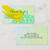 Carte De Visite Customisez les deux côtés d'éclaboussure verte (Devant / Derrière)