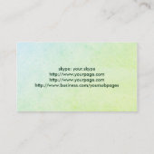 Carte De Visite Customisez les deux côtés d'éclaboussure verte (Dos)