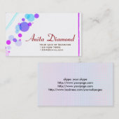 Carte De Visite Customisez les deux côtés des bulles bleues (Devant / Derrière)