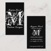 Carte De Visite customisez votre monogramme (Devant / Derrière)