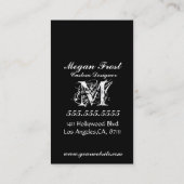 Carte De Visite customisez votre monogramme (Dos)
