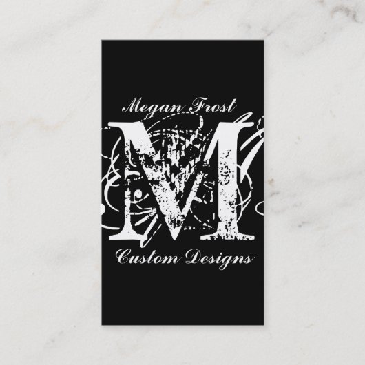 Carte De Visite customisez votre monogramme (Devant)