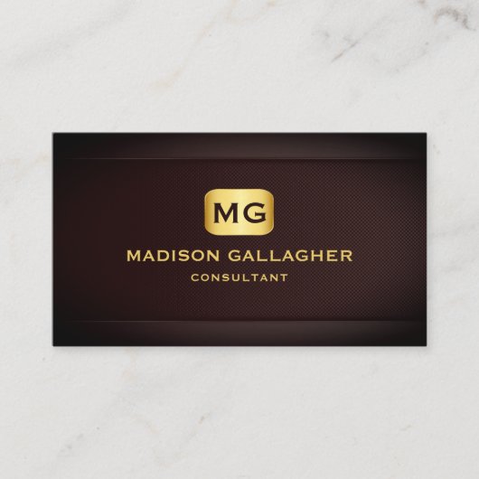 Carte De Visite Customizable Dark Red Maroon Gold Professional (Devant)