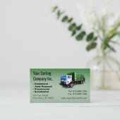 Carte De Visite CUSTOMIZABLE Garbage Truck Carting Company (Debout devant)