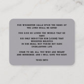 Carte De Visite Customizable Gospel Evangelism Invite Salvation (Dos)