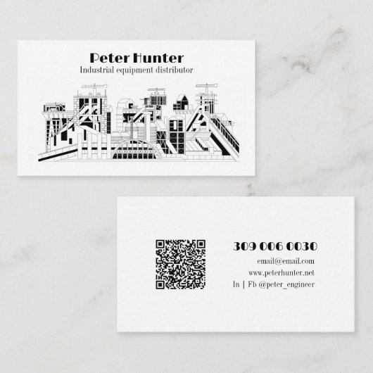 Carte De Visite Customizable Heavy Industry Business Card (Devant / Derrière)