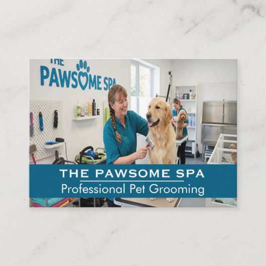 Carte De Visite Customizable Pet Groomer Business Card (Devant)