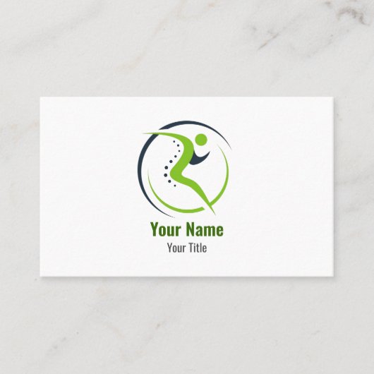Carte De Visite Customizable physical therapist physio chiro (Devant)