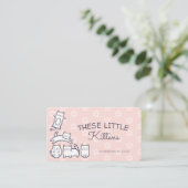 Carte De Visite Cute adorable chat Chat Services de soins pour ani (Debout devant)