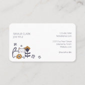 Carte De Visite Cute adorable chat Chat Services de soins pour ani (Dos)