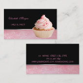 Carte De Visite Cute Adorable Élégant, Boulangerie Cupcake (Devant / Derrière)