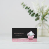 Carte De Visite Cute adorable Elegant Cupcake (Debout devant)