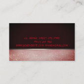 Carte De Visite Cute Adorable Élégant Cupcake Cherry Bakery (Dos)