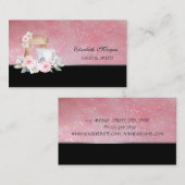 Carte De Visite Cute Adorable Mixer Fleurs boulangerie (Devant / Derrière)