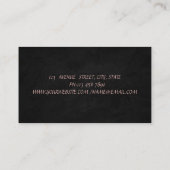 Carte De Visite Cute adorable, Parties scintillant Cupcake, Noir,  (Dos)