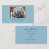 Carte De Visite Cute Alpaca bébé en bleu (Devant / Derrière)