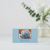 Carte De Visite Cute Alpaca bébé en bleu (Debout devant)