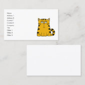 Carte De Visite Cute Amusante Chat Orange (Devant / Derrière)