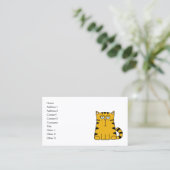 Carte De Visite Cute Amusante Chat Orange (Debout devant)