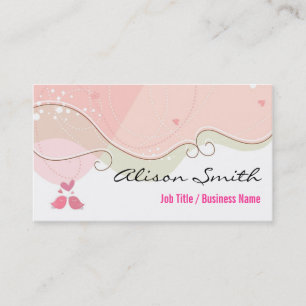 Carte De Visite Cute and Romantic Business Card