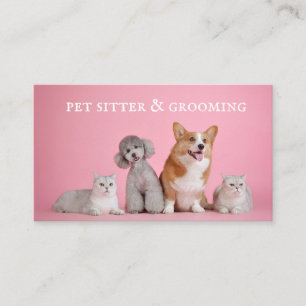 Carte De Visite Cute animal de compagnie Sitter Chien Grossing