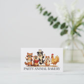 Carte De Visite Cute animals baking baker bakery pastry chef (Debout devant)