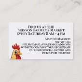 Carte De Visite Cute animals baking baker bakery pastry chef (Dos)