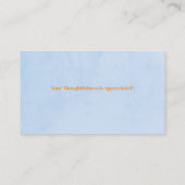 Carte De Visite Cute Automne Ours Citrouille Déchets Raffin (Dos)