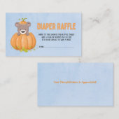 Carte De Visite Cute Automne Ours Citrouille Déchets Raffin (Devant / Derrière)