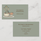 Carte De Visite Cute Baby Alligator Cartoon Hatching from Eggshell (Devant / Derrière)