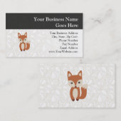 Carte De Visite Cute Baby Fox (Devant / Derrière)