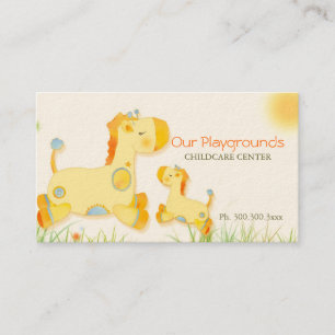 Carte De Visite Cute Baby Giraffes Garderie garderie