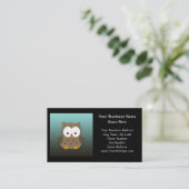 Carte De Visite Cute Baby Owl Personnalisé (Debout devant)