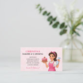 Carte De Visite Cute Bakery & Catering Business Card (Debout devant)