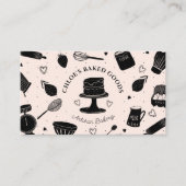 Carte De Visite Cute Baking Utensils Bakery (Devant)