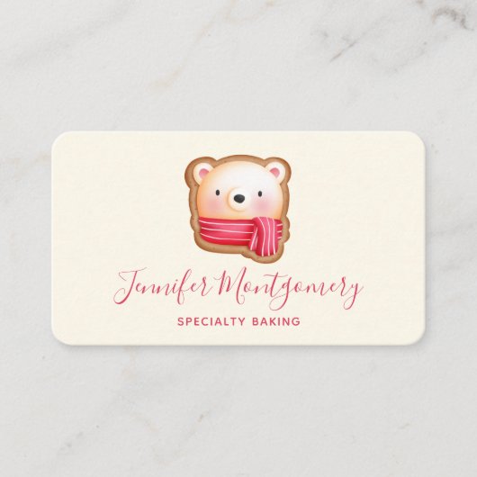 Carte De Visite Cute Bear Face (Devant)