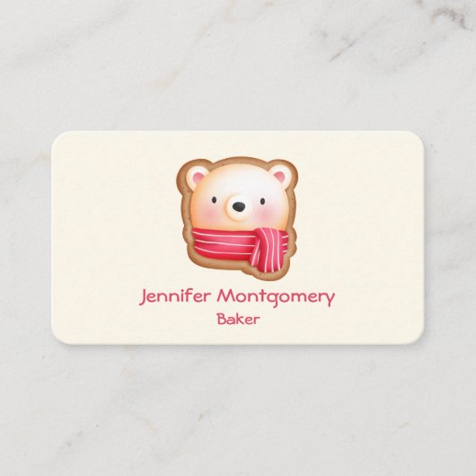 Carte De Visite Cute Bear Face (Devant)