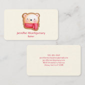 Carte De Visite Cute Bear Face (Devant / Derrière)