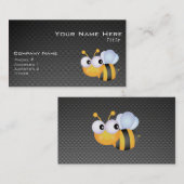 Carte De Visite Cute Bee; Sleek (Devant / Derrière)