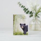 Carte de visite Cute Black Bear Cub (Debout devant)