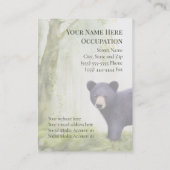Carte de visite Cute Black Bear Cub (Dos)