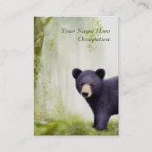 Carte de visite Cute Black Bear Cub (Devant)
