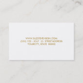 Carte De Visite Cute blanc marmite rose floral (Dos)