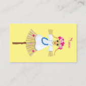 Carte De Visite Cute Blonde Pigtails (Dos)